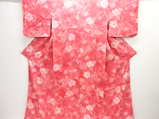 アンティーク　絞り花模様着物